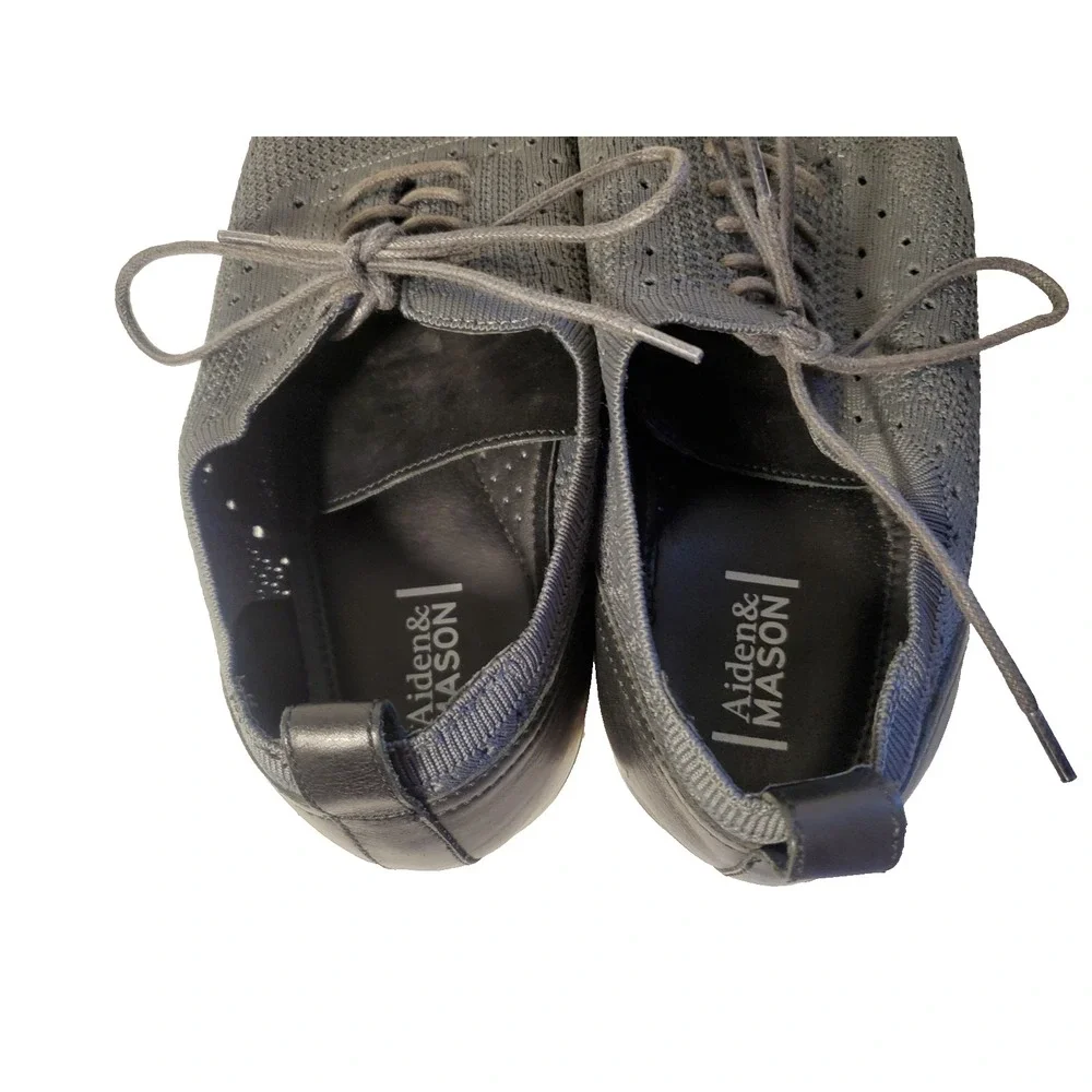 Aiden‎ & Mason AM-Albert3 Men's 13 M Gray Oxford Wingtip Lace Up Mesh Shoes